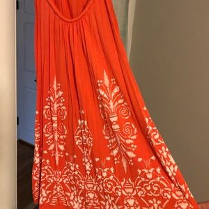 Beautiful orange rope halter neck tank top